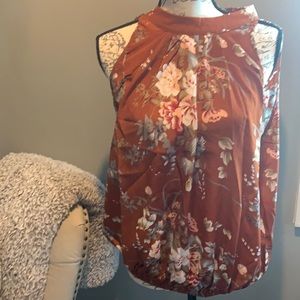 Orange floral top
